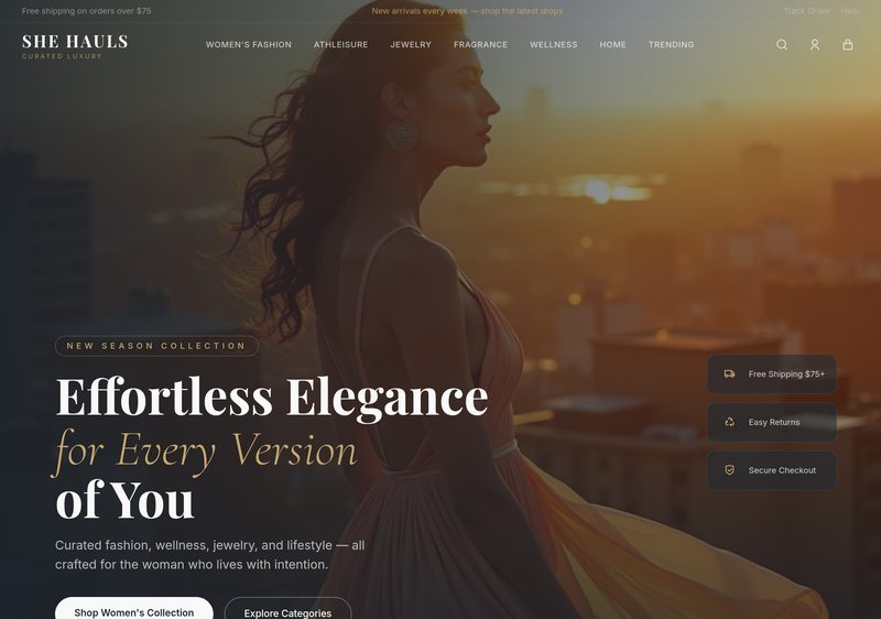 Fashion Store website built by plutopixels